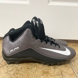 Nike Alpha Football Cleats Men’s Size 13 Gray Black Like New